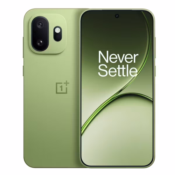 Зеленый OnePlus 15T: лицeвая панель и задняя крышка с двумя камерами