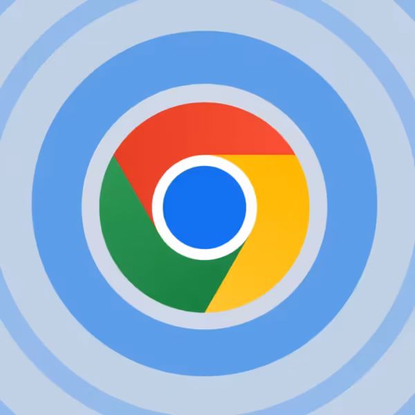 Логотип Chrome браузера на синем фоне для Linux на Arm