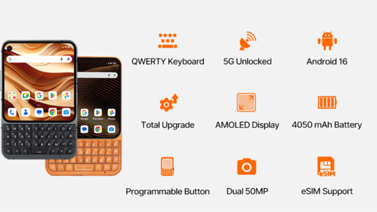 Два смартфона Unihertz Titan 2 Elite с клавиатурой и дисплеями AMOLED