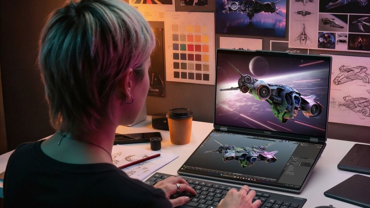 Lenovo Yoga Book Pro 3D: концепт с двумя OLED-дисплеями и 3D-интерфейсом на MWC 2026