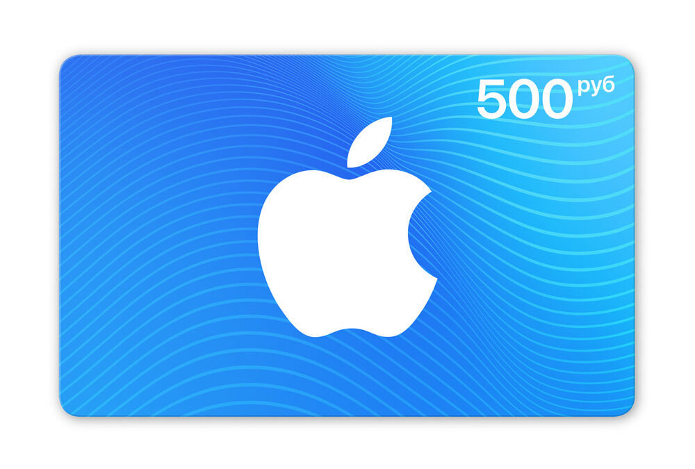 Подарочная карта Apple ID из 500 рублей с логотипом Apple