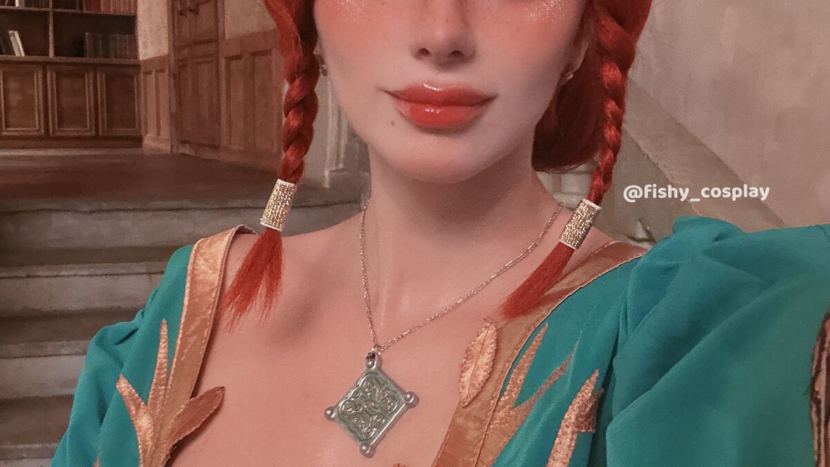 18+ косплей Трисс Меригольд — Fishy не оставила шансов Йеннифэр