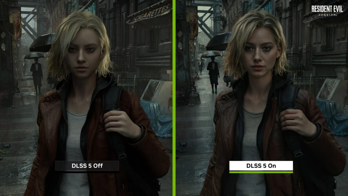 Сравнение уровней DLSS 5 на графике игры Resident Evil