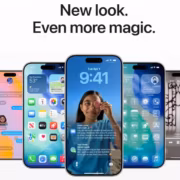 Смартфоны Apple iPhone с разными экранами и интерфейсами