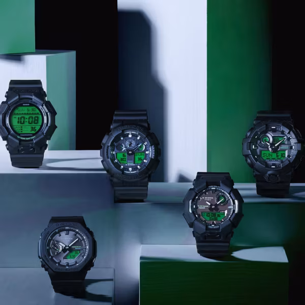 Коллекция G-Shock Black and Electro Green с пятью моделями