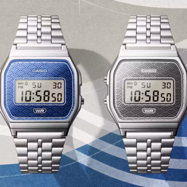 Настоящие часы Casio A159 с узором Seigaiha