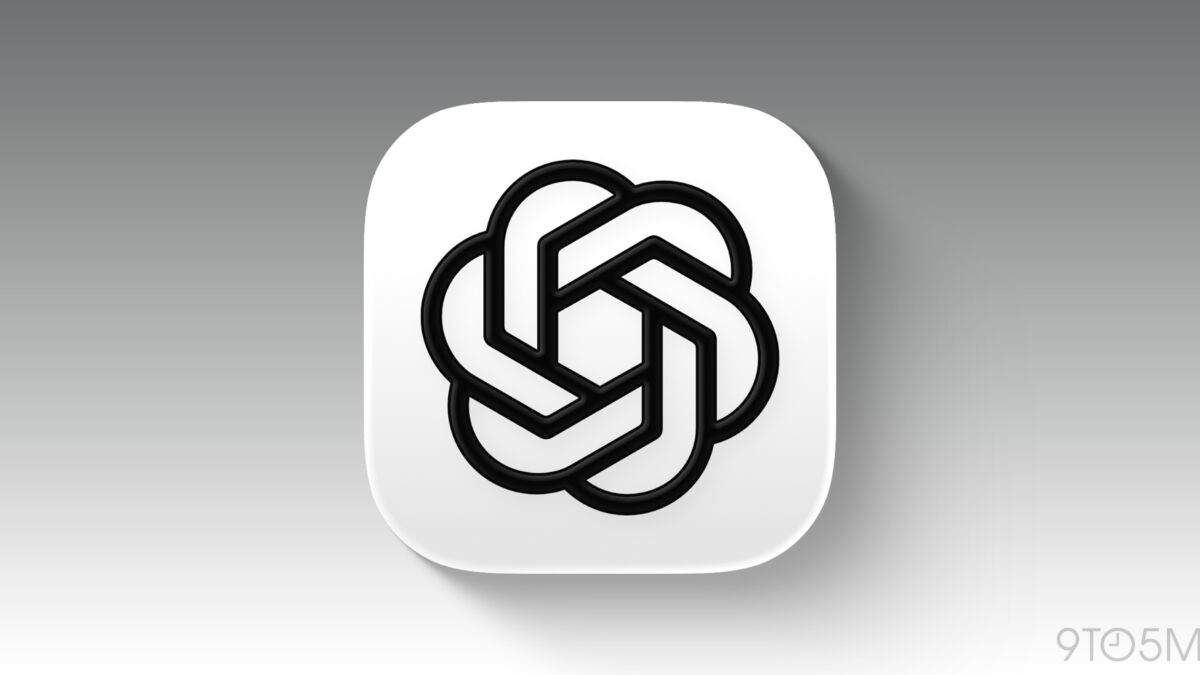 Логотип приложения ChatGPT для Mac в черном цвете