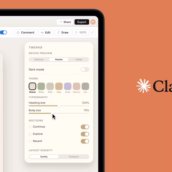 Настройки интерфейса Claude Design для Mac на смартфоне