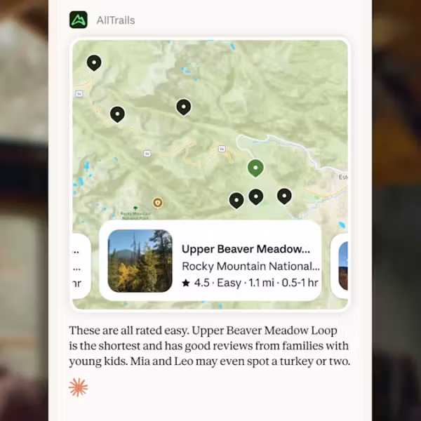 Карта тропинок в Rocky Mountain National Park с отметками