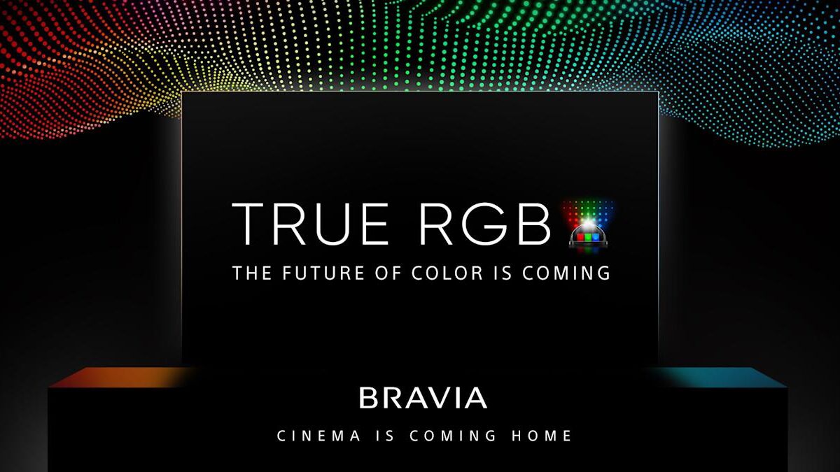 Рекламный постер Sony True RGB телевизор BRAVIA