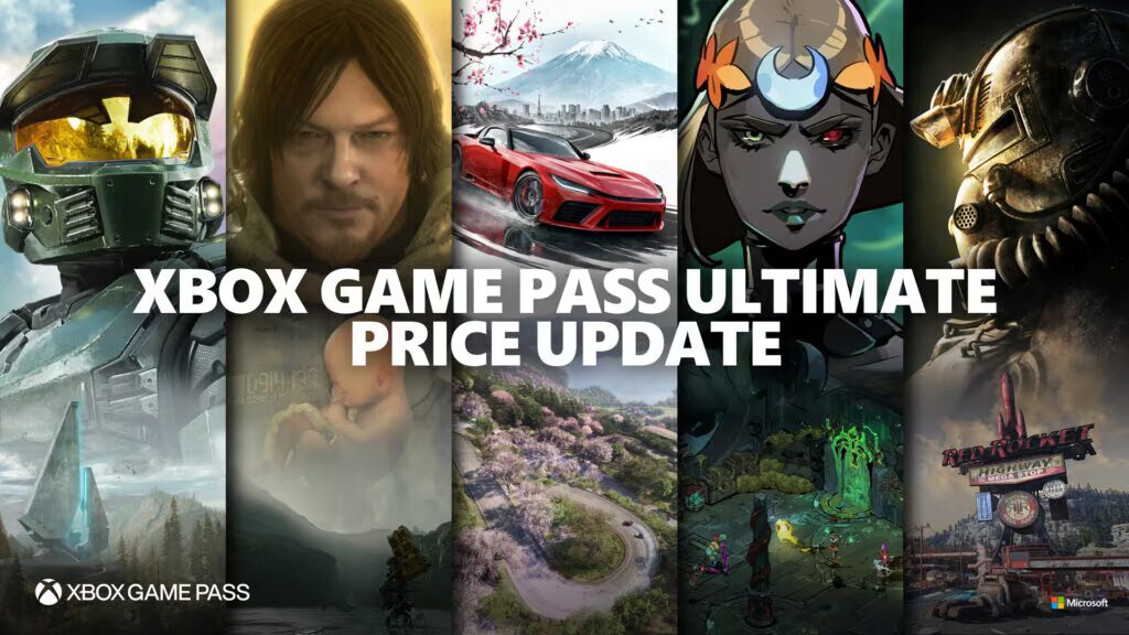 Обложка с играми Xbox Game Pass и названием цена обновление