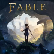 Обложка игры Fable с героиней в лесу магическом