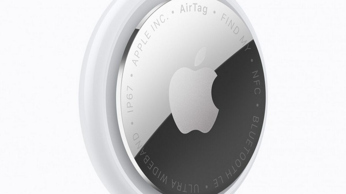 Дисплей AirTag 2 с логотипом Apple
