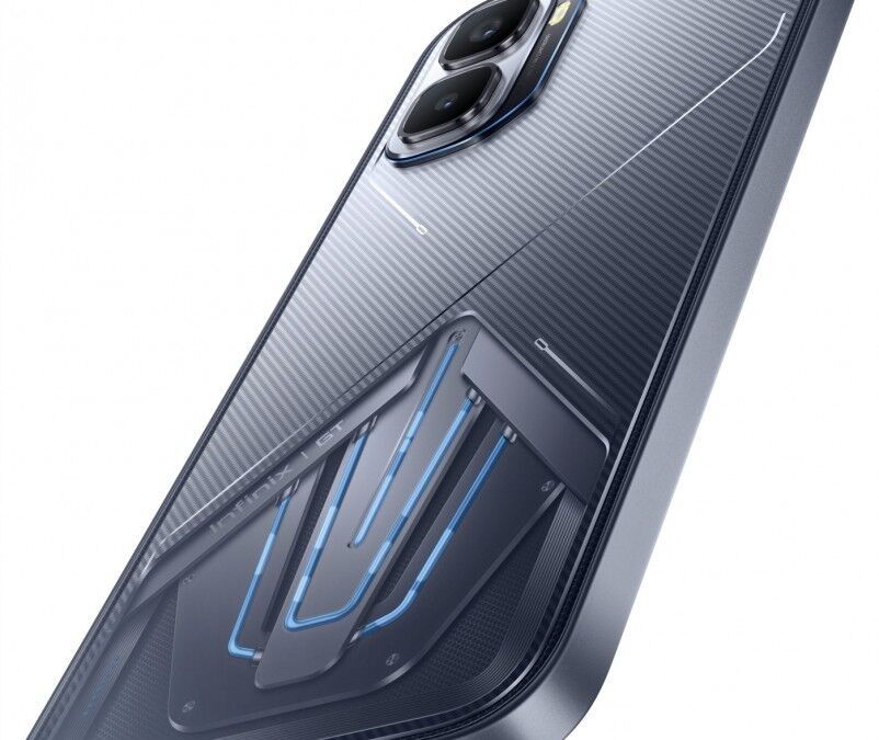 Задняя часть Infinix GT 50 Pro с двумя камерами и охлаждающей системой