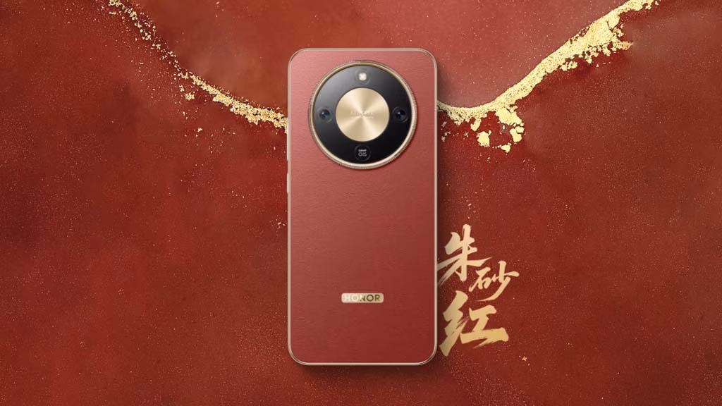 Смартфон Honor X70 Refresh Edition с красным кожаным корпусом