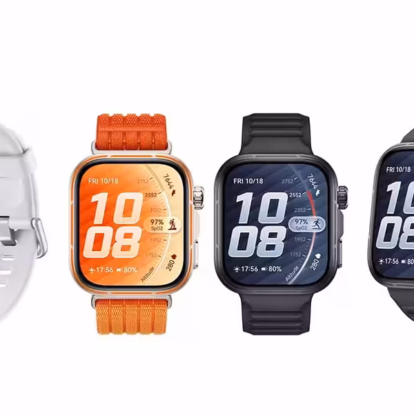 Четыре смарт-часы Huawei Watch Fit 5 Pro разные цвета