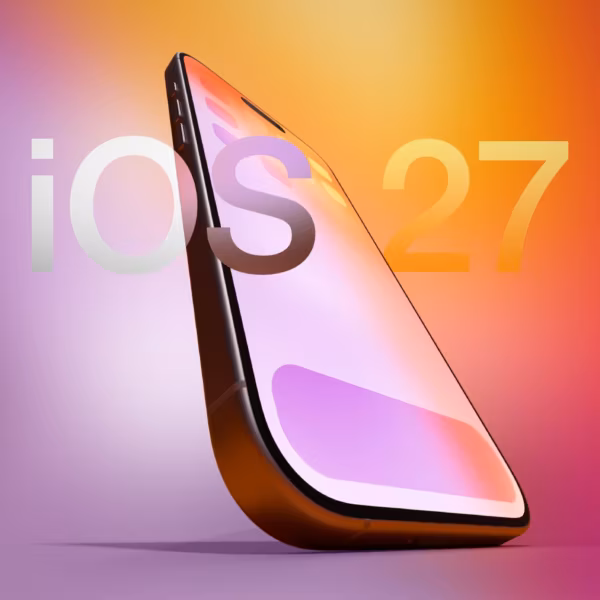 Модель iPhone с дисплеем и задней камерой iOS 27