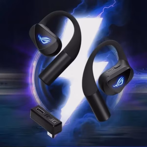 Беспроводные игровые наушники ROG Open Wireless, светящаяся логотипом