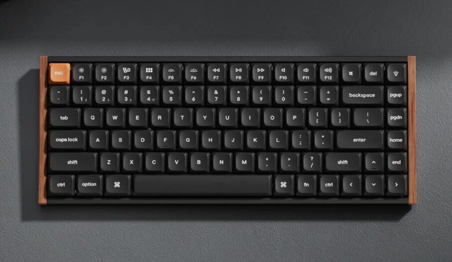 Клавиатура Keychron K3 Max SE черная с коричневыми боковинами