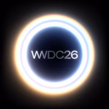Кольцевая световая орбита с надписью WWDC26