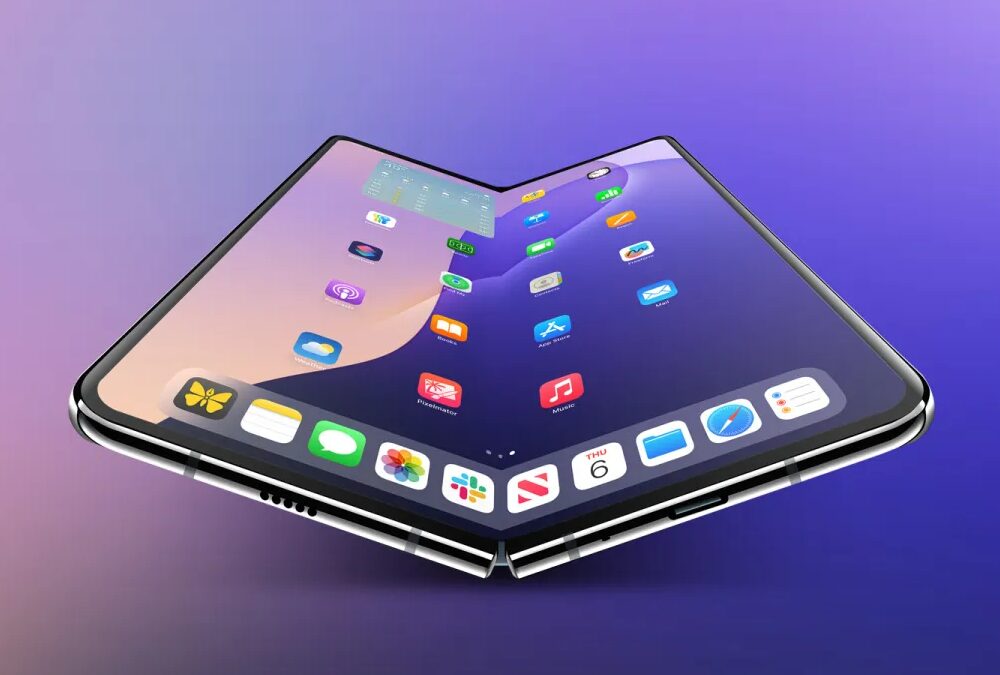 Складной iPhone с гибким дисплеем и шарниром