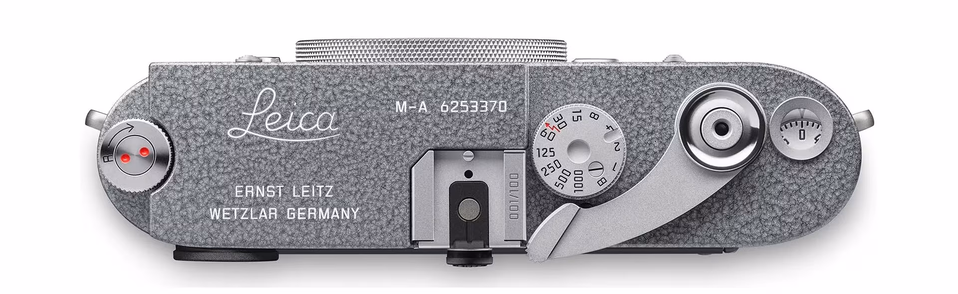 Обзор камеры Leica M-A Hammertone в верхнем виде