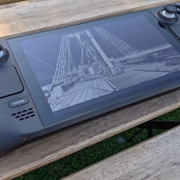 Steam Deck черный планшет с выраженным дисплеем