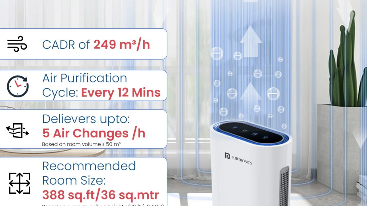 Очиститель воздуха Portronics Air X и пульт управлением