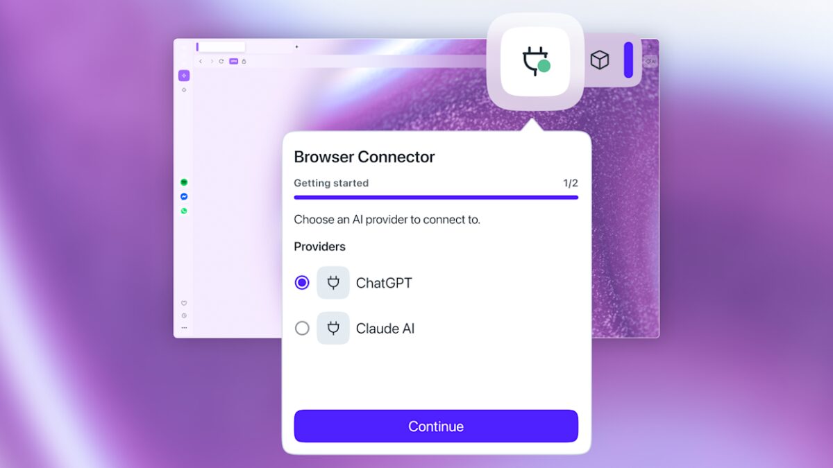 Opera добавила интеграцию ChatGPT и Claude прямо в браузер 1 Интерфейс Opera с выбором ChatGPT и Claude AI