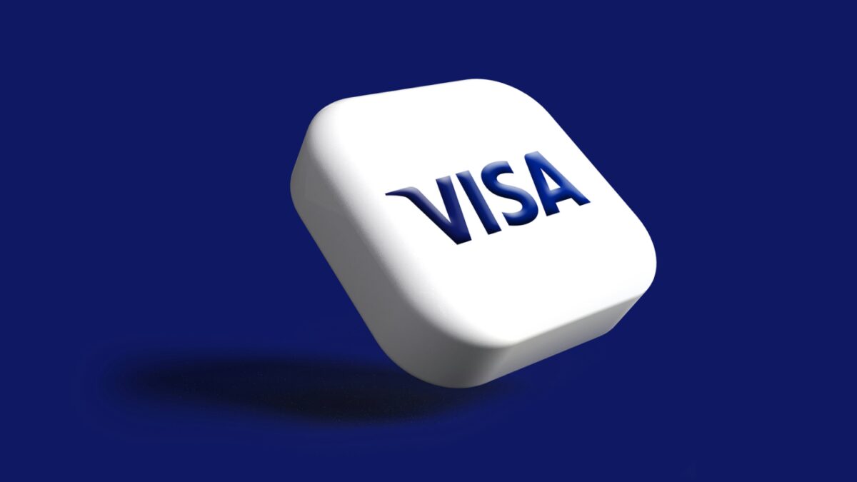 Кубик с надписью Visa, иллюстрация, цифровой стиль