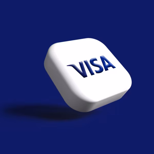 Кубик с надписью Visa, иллюстрация, цифровой стиль