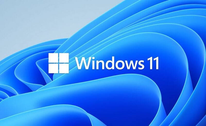 Логотип Windows 11 на синем фоне
