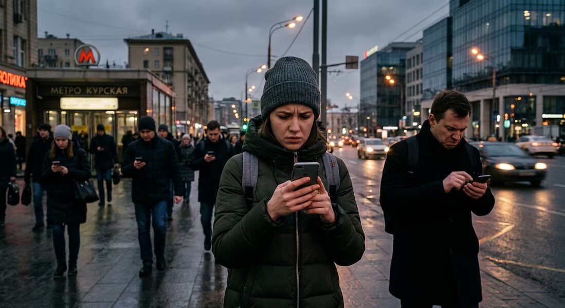 Молодая женщина в шапке и с рюкзаком на улице