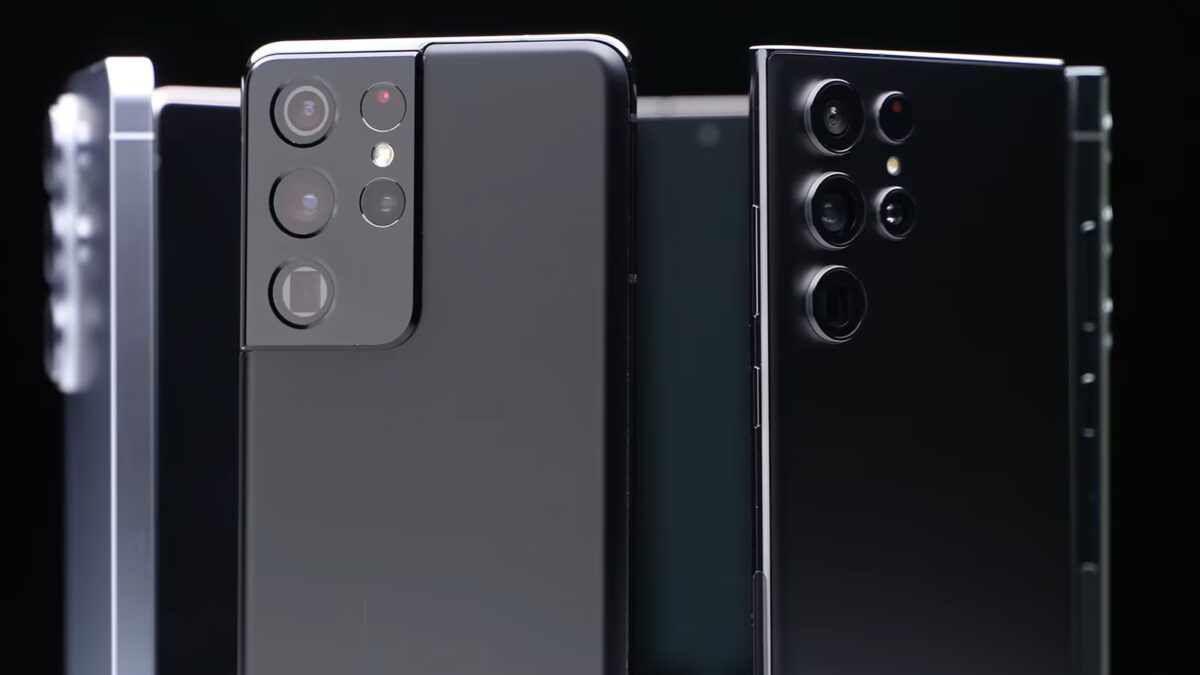 Galaxy S26 Ultra опередил S24 Ultra на 19 секунд в тесте 1 Четыре смартфона Galaxy S с разными цветами и четырьмя камерами