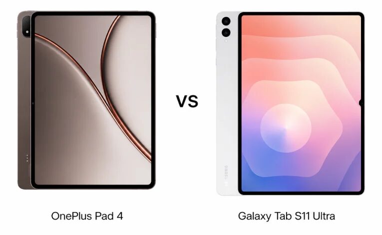 Сравнение планшетов OnePlus Pad 4 и Galaxy Tab S11 Ultra