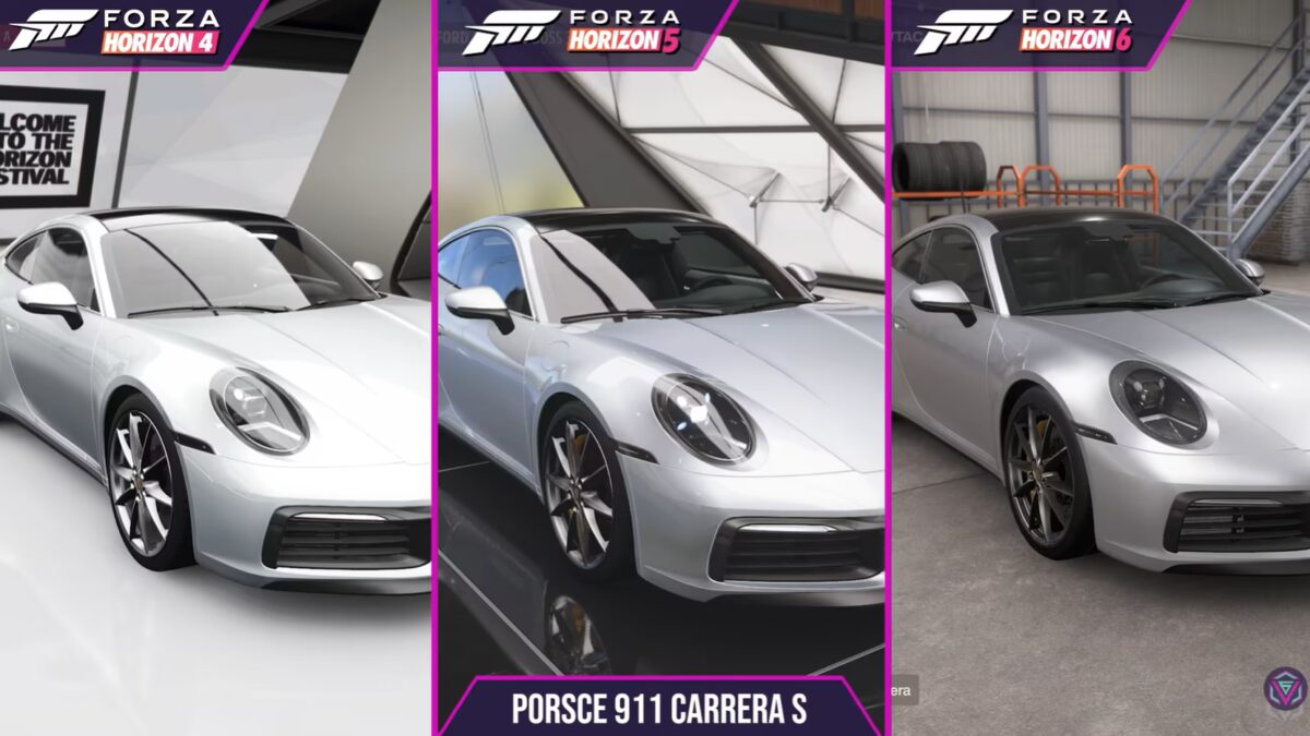 Порше 911 Каррера S на выставке в гараже
