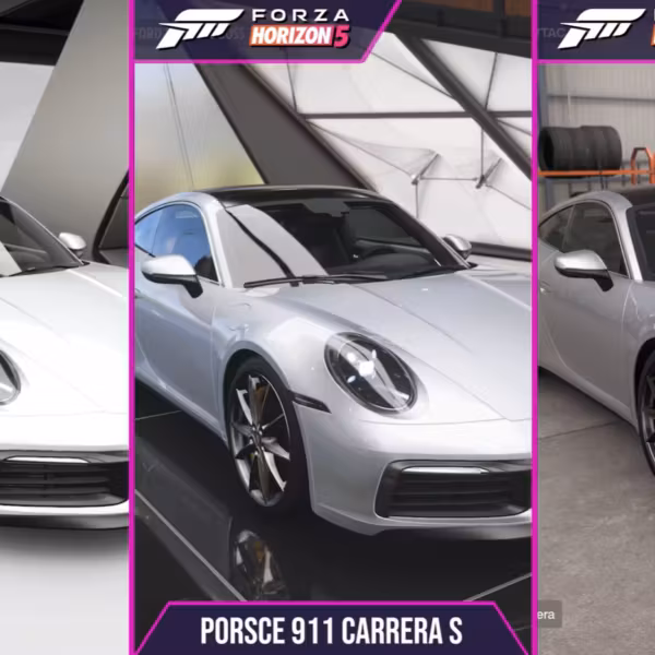 Порше 911 Каррера S на выставке в гараже