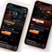 два смартфона с интерфейсом Кинопоиск обновление профилей трейлеров