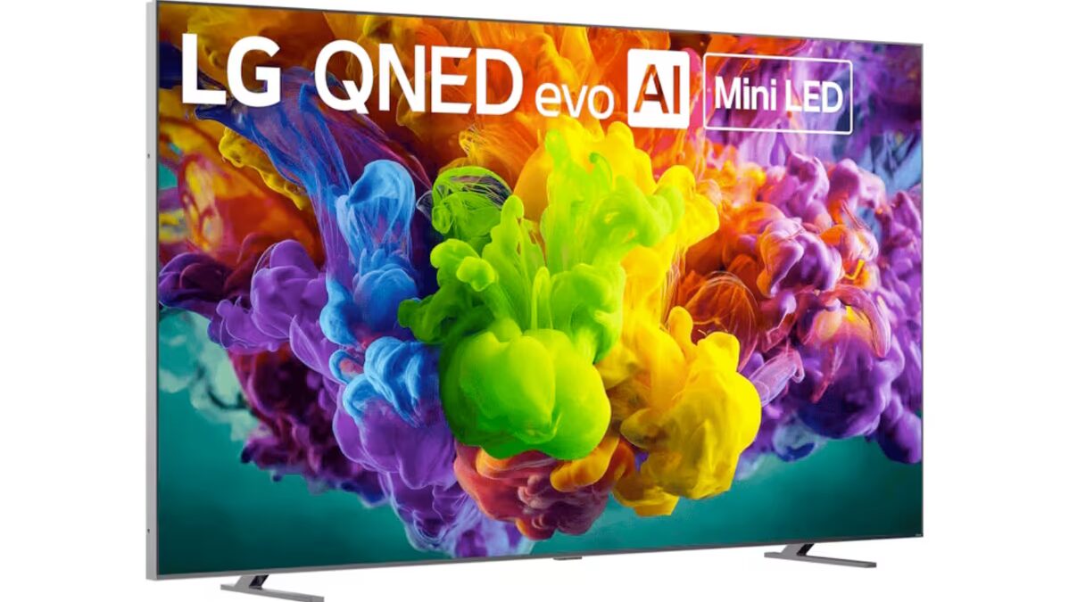 Большой телевизор LG QNED evo Mini LED, яркое цветное изображение