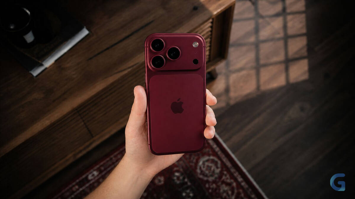 Красный iPhone 15 Pro и Pro Max в руке человека