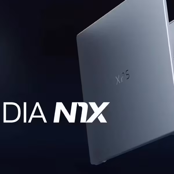 Ноутбук с логотипом Nvidia N1X и клавиатурой