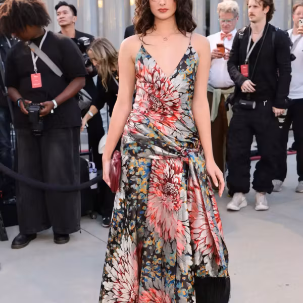 Дева Кассель в платье Dior Cruise 2027 на красной дорожке