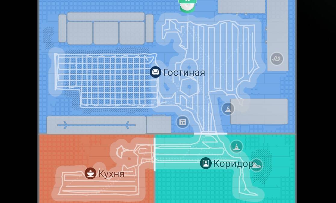 Экран смартфона с картой уборки Roborock Qrevo Edge 2 Pro