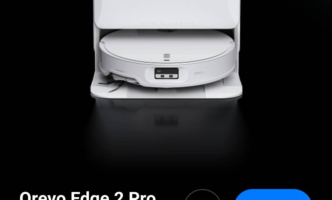 Экран смартфона с приложением для Roborock Qrevo Edge 2 Pro