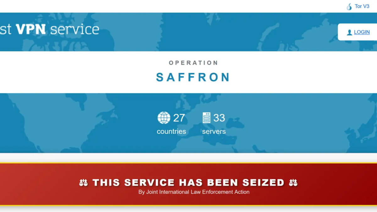 заблокирован сервис First VPN, закрытие правоохранительными органами