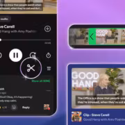 Мобильное приложение Spotify с функцией Podcast Clips название приложения