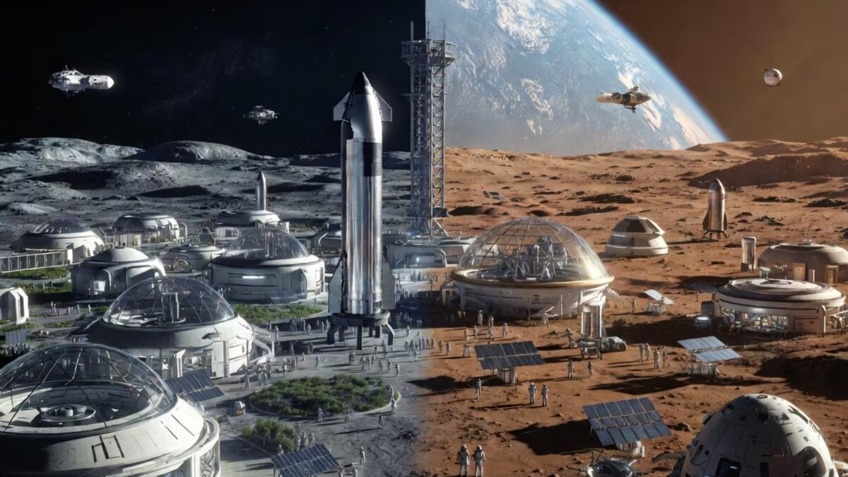 SpaceX хочет строить базы на Луне и Марсе