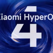 Список устройств Xiaomi HyperOS 4 на фоне spinning data flow