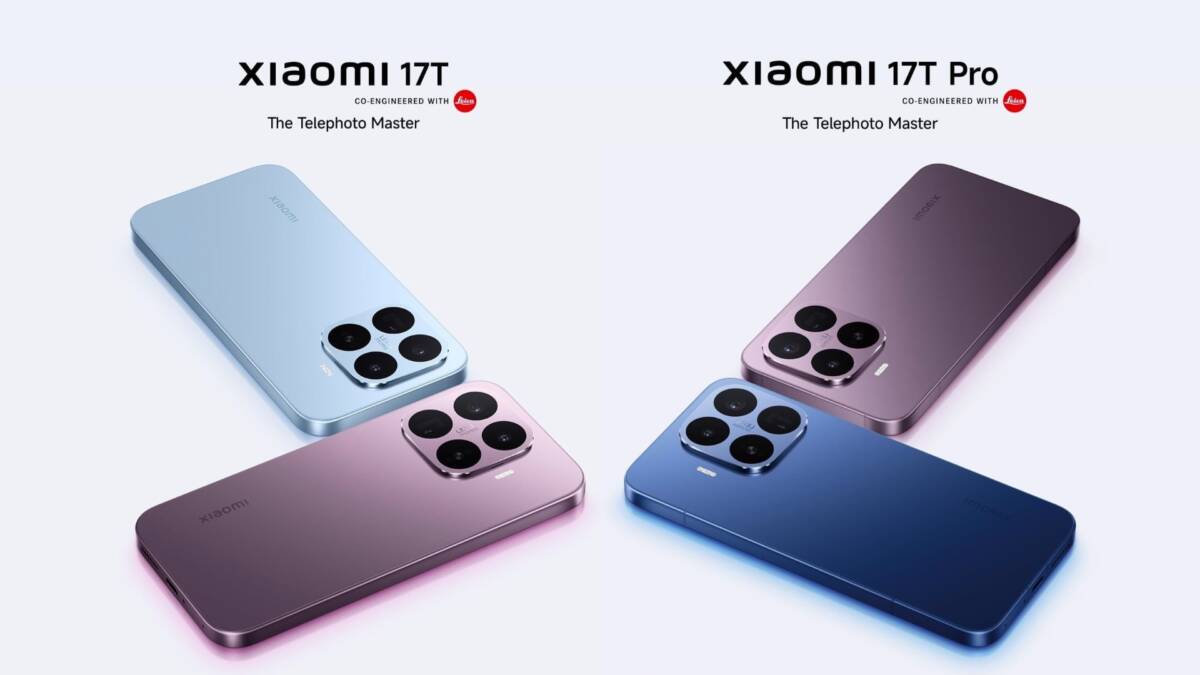 Четыре цвета Xiaomi 17T и 17T Pro смартфоны в дизайне