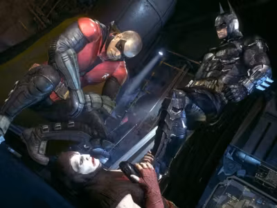 Бэтмен и Джокер в кадре из Batman Arkham Knight